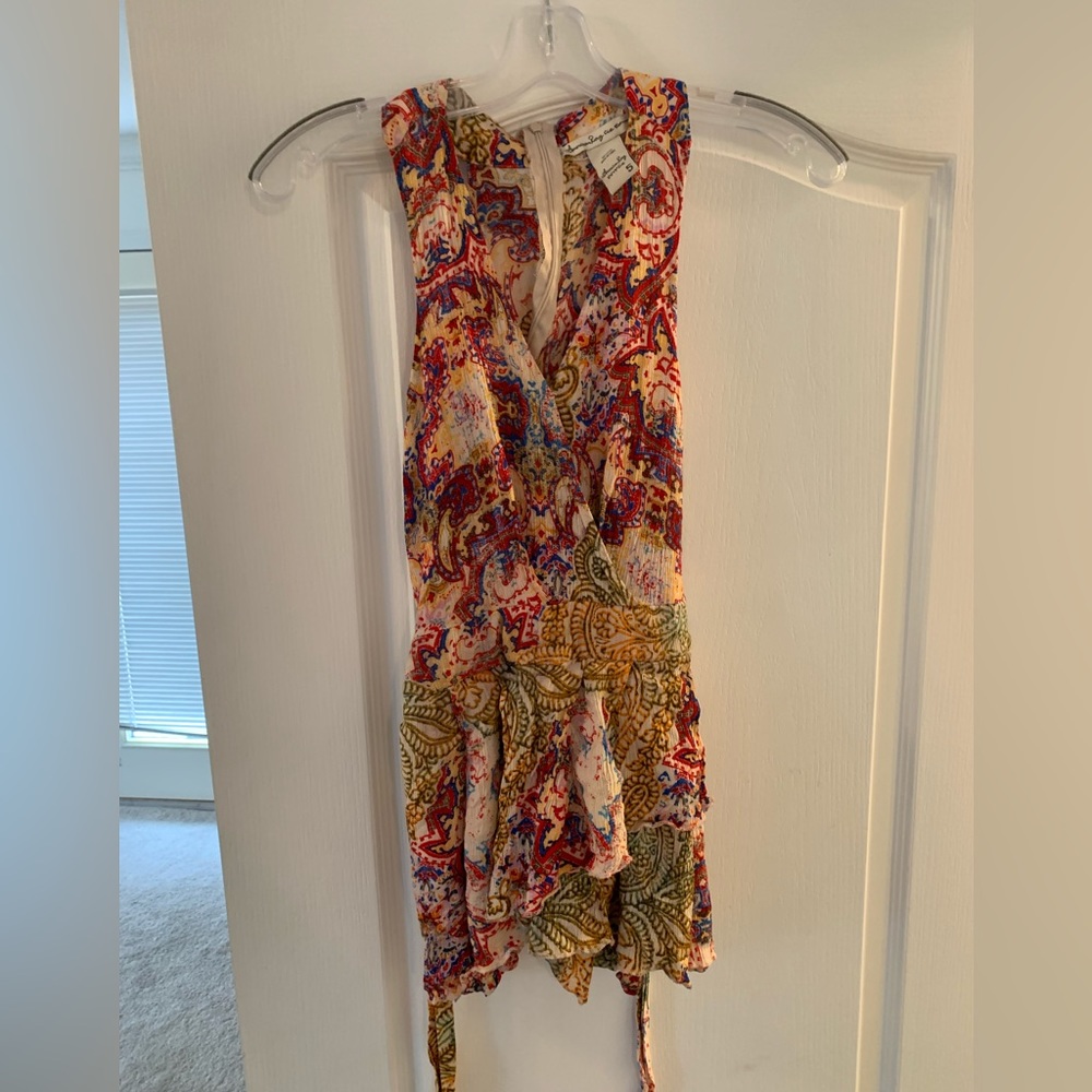 Multicoloured romper with shorts